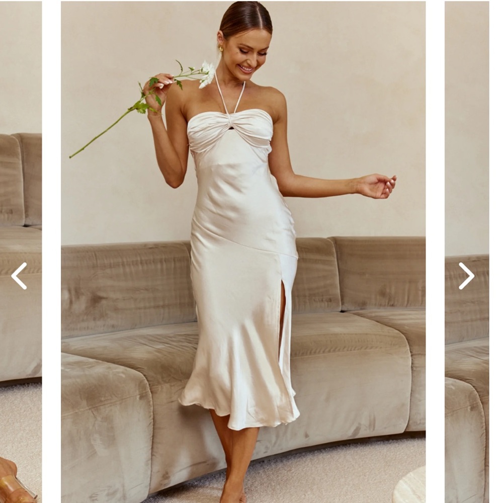 Brand new champagne midi dress